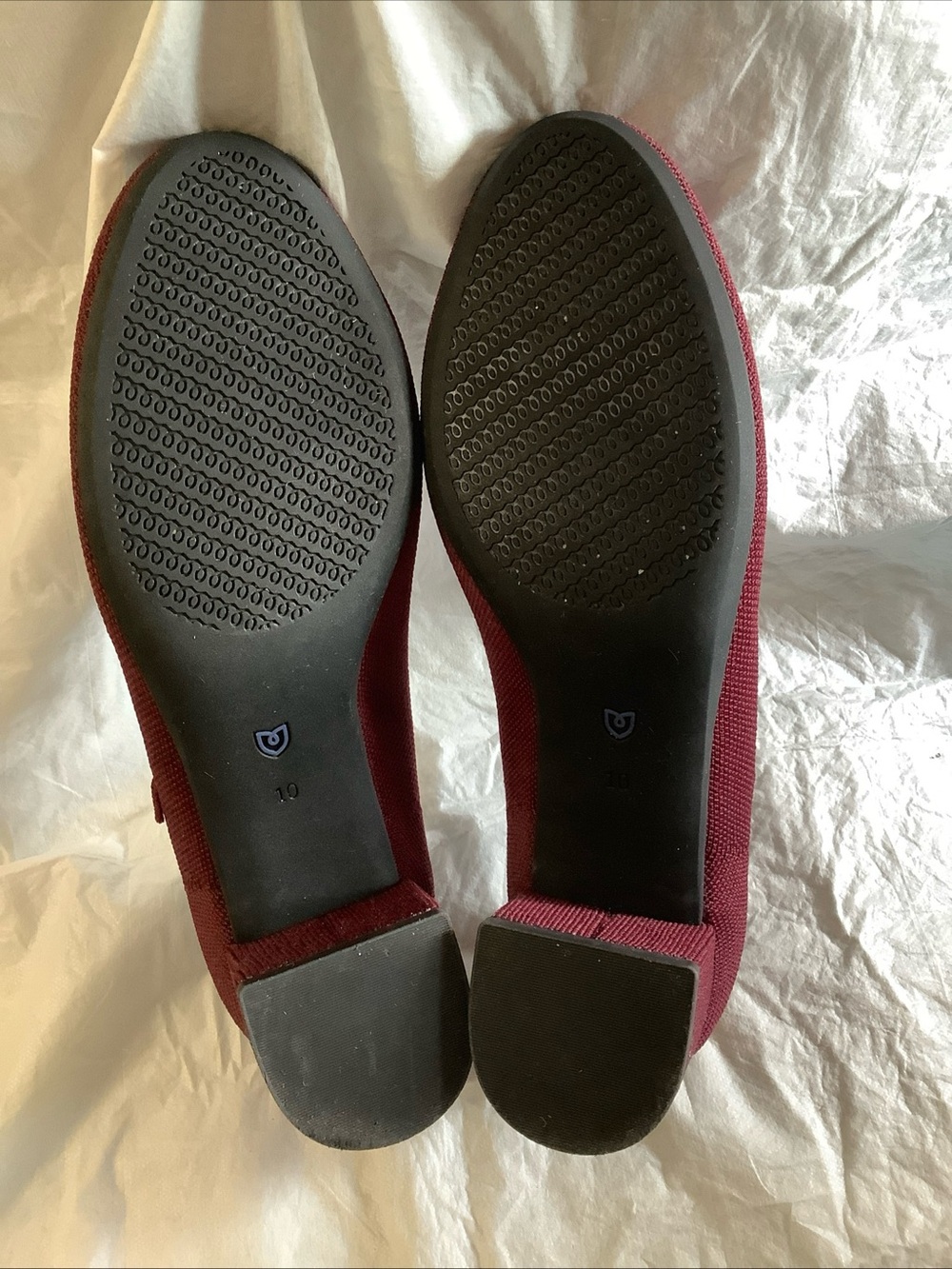 Rothy’s The Mary Jane Heel Women's Size 10 Burgundy Knit Block Heel Pumps - Picture 9 of 16
